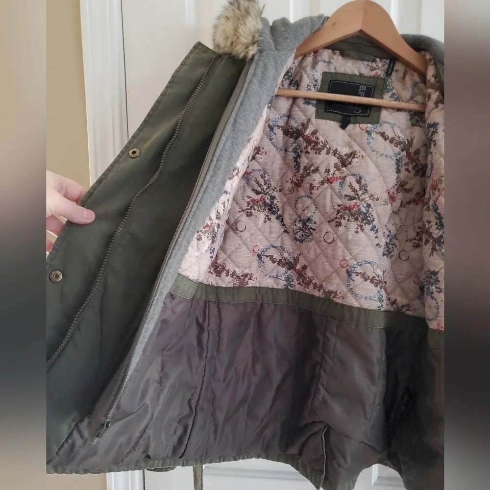 Buffalo Outerwear by David Bitton Green Faux Fur coat XS